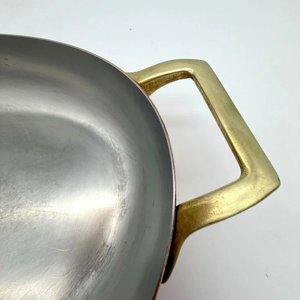 Paul Revere‎ Home Au Gratin Pan 12 in Copper Bicentennial Gold-Tone Two Handles